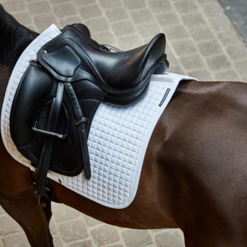 white performance saddle pad